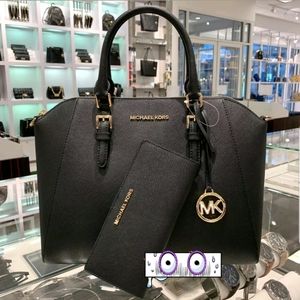 Michael Kors Ciara Large Satchel Saffiano Leather